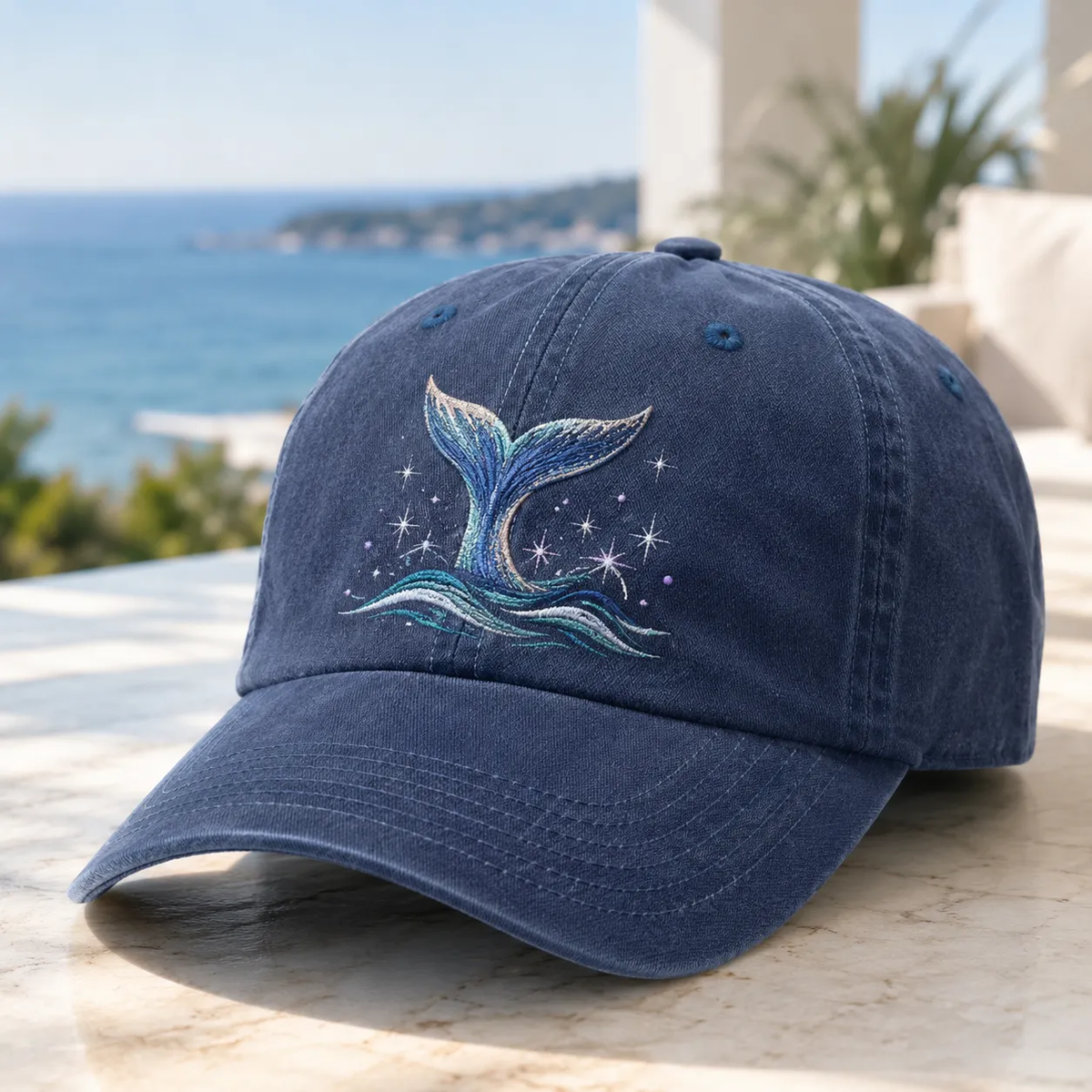 🔥 Last Day 50% OFF – 🌊Ocean Spirit Embroidered Washed Baseball Cap