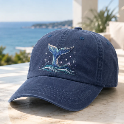 🔥 Last Day 50% OFF – 🌊Ocean Spirit Embroidered Washed Baseball Cap