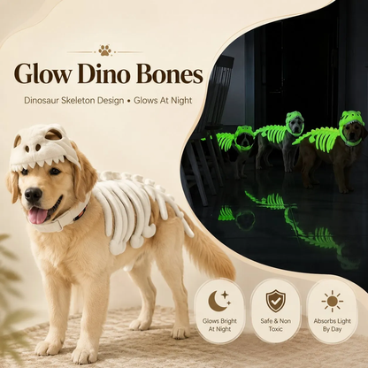 LAST DAY 50% OFF🐾Dinosaur Skeleton Costume for Dogs & Cats | Soft Plush Halloween Pet Costume