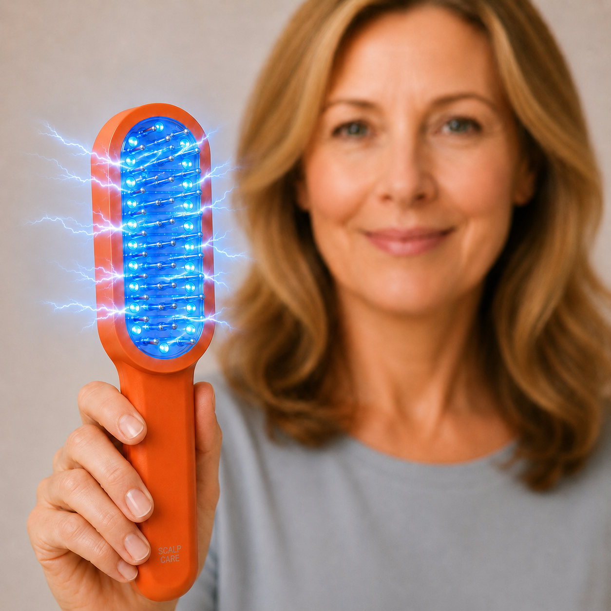 🔥Last Day Sale 50% OFF🔥Heathcy Red & Blue Light Hair Growth Comb with EMS Microcurrent Scalp Massage