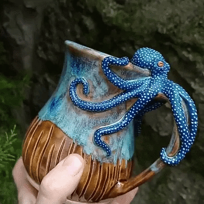🔥Last Day Sale 50% OFF🔥Tentacle Tales Mug – Limited Handmade Octopus Ceramic Coffee Cup
