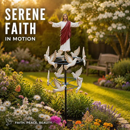 🔥Last Day 50% OFF🕊The Divine Jesus & Holy Dove Garden Wind Spinner