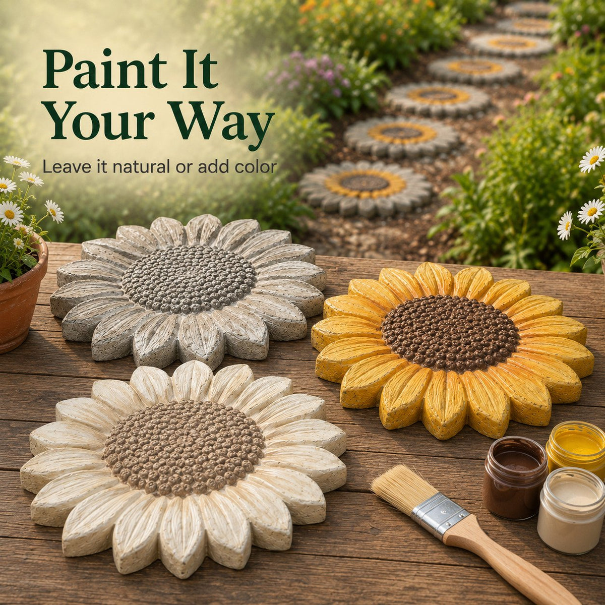 💥 LAST DAY 50% OFF - 🌻Reusable Sunflower Stepping Stone Mold