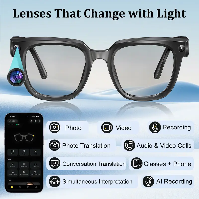 🔥Last Day Sale 50% OFF👓Smart AI Photo Glasses