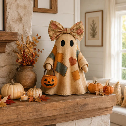 🔥Last Day 50% OFF 👻🎁[Halloween Gifts] Lighted Vintage Patchwork Ghost