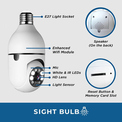 🔥Last Day Sale 50% OFF✅Light Bulb Security Camera — Screws Into Any Standard Light Bulb Socket