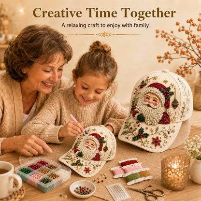 LAST DAY 50% OFF🎅🎁 Premium Christmas Beaded Hat DIY Kit
