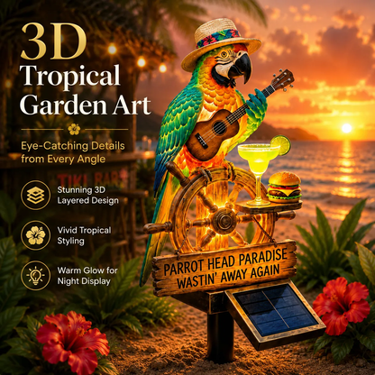 🔥Last Day Sale 50% OFF🌴 Solar-Powered Parrot Garden Light