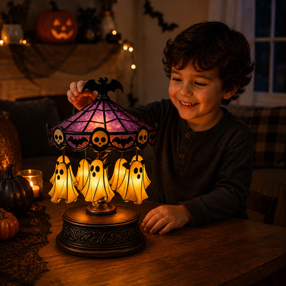 🔥Last Day 50% OFF👻 Ghost Carousel Night Light – Add Magical Halloween Glow to Your Room 🎃