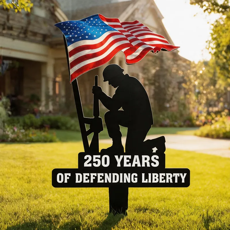 🔥Last Day Sale 50% OFF🔥250 Years of Defending Liberty Metal Garden Stake