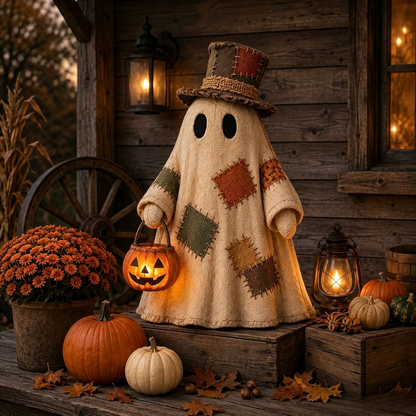 🔥Last Day 50% OFF 👻🎁[Halloween Gifts] Lighted Vintage Patchwork Ghost