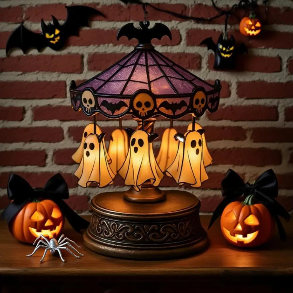 🔥Last Day 50% OFF👻 Ghost Carousel Night Light – Add Magical Halloween Glow to Your Room 🎃