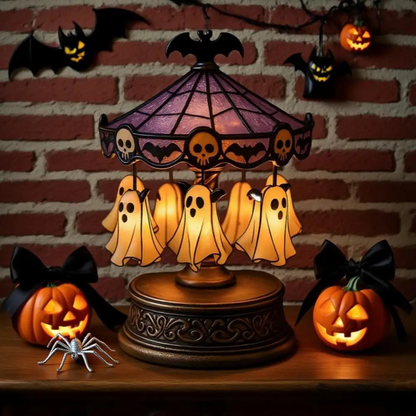 🔥Last Day 50% OFF👻 Ghost Carousel Night Light – Add Magical Halloween Glow to Your Room 🎃