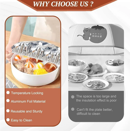 🎁Buy More, Save More 🍽Keep Every Meal Warm Until Everyone Is Ready To Eat - Food-Grade Aluminum Foil Insulation Cover