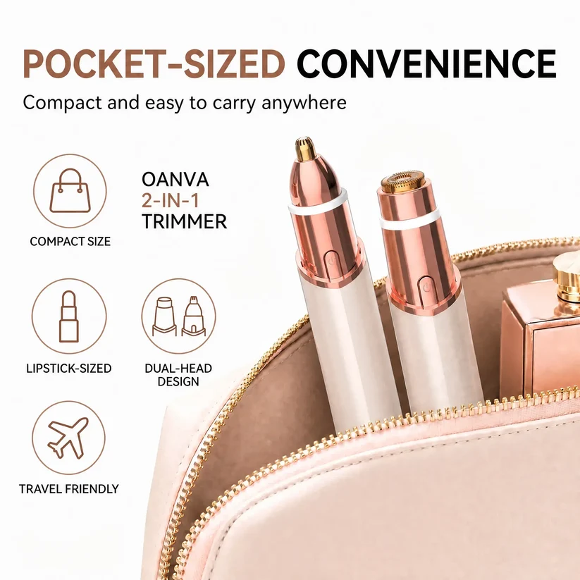 💥 LAST DAY 50% OFF✨ 2-in-1 Women’s Facial & Eyebrow Trimmer – Painless & Rechargeable