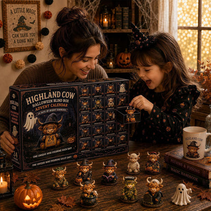 🔥Last Day Sale 50%🐮Highland Cow Halloween Countdown Calendar 2026🐮🎃✨