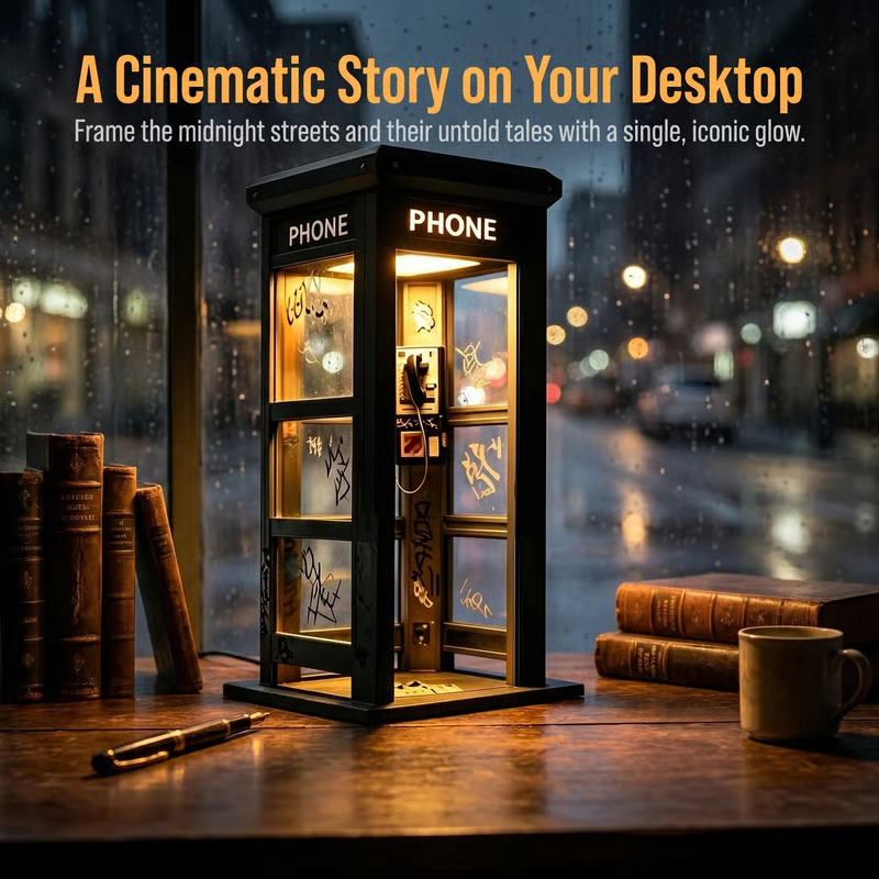 🔥Last Day Sale 50% OFF✨Vintage Phone Booth Ambient Lamp