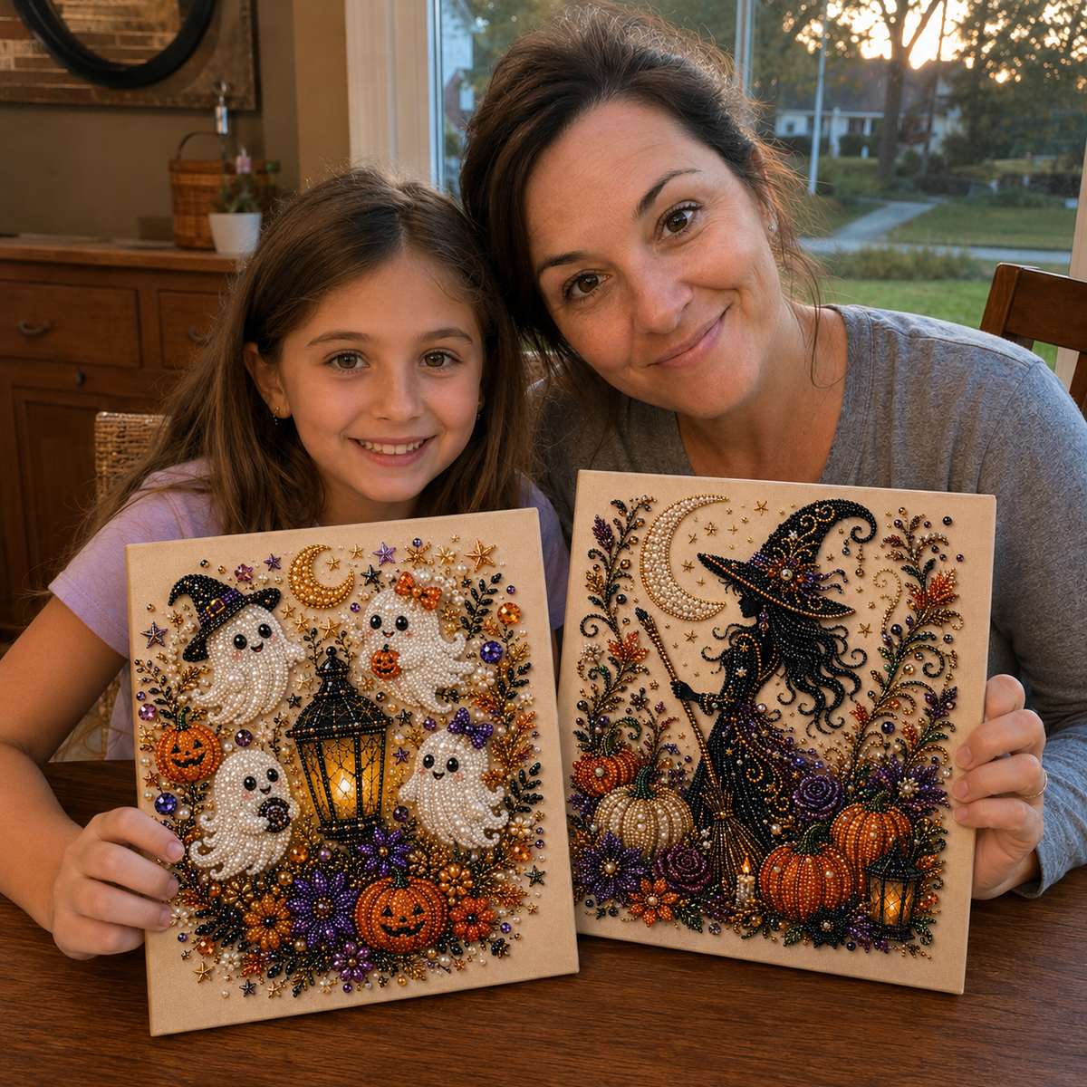 💥 Last Day 50% OFF – 👻✨ Halloween Pearl Art DIY Kit – Turn Tiny Pearls into Spooky-Cute Magic