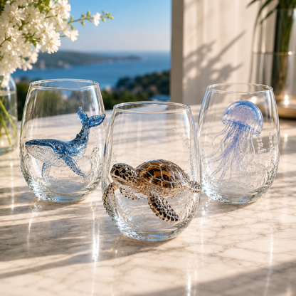 🔥Last Day 49% OFF-🌊Artisanal Blue Ringed Octopus Glassware