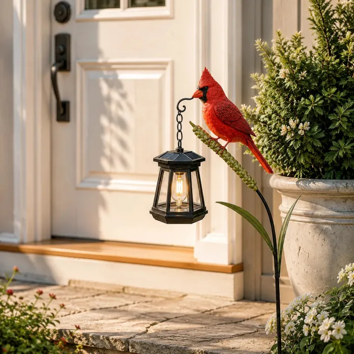 💥 LAST DAY 50% OFF🐦Cardinal Solar Light—A Beautiful Garden Light That Feels Full of Life