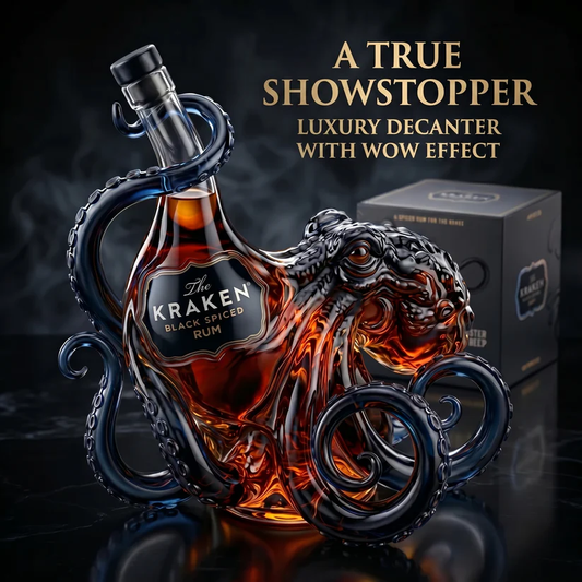🔥Last Day Sale 50% OFF🥃The Kraken Black Spiced Rum Octopus Whiskey Bottle
