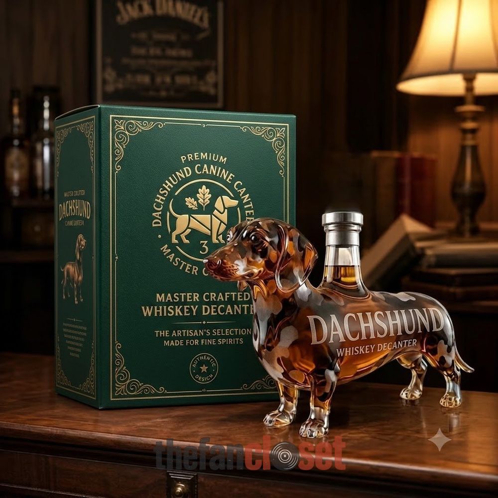 🔥Last Day Sale 50%🥃Dachshund Wiener Dog Shaped Decanter Whiskey Bottle