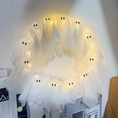 🔥Last Day 50% OFF 👻Halloween Glowing Ghost Wreath