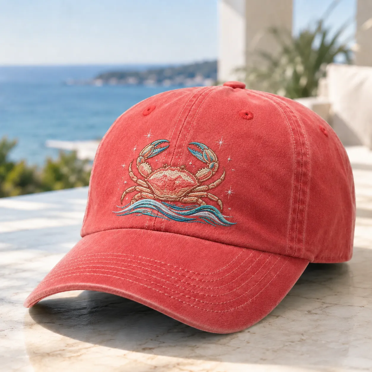 🔥 Last Day 50% OFF – 🌊Ocean Spirit Embroidered Washed Baseball Cap