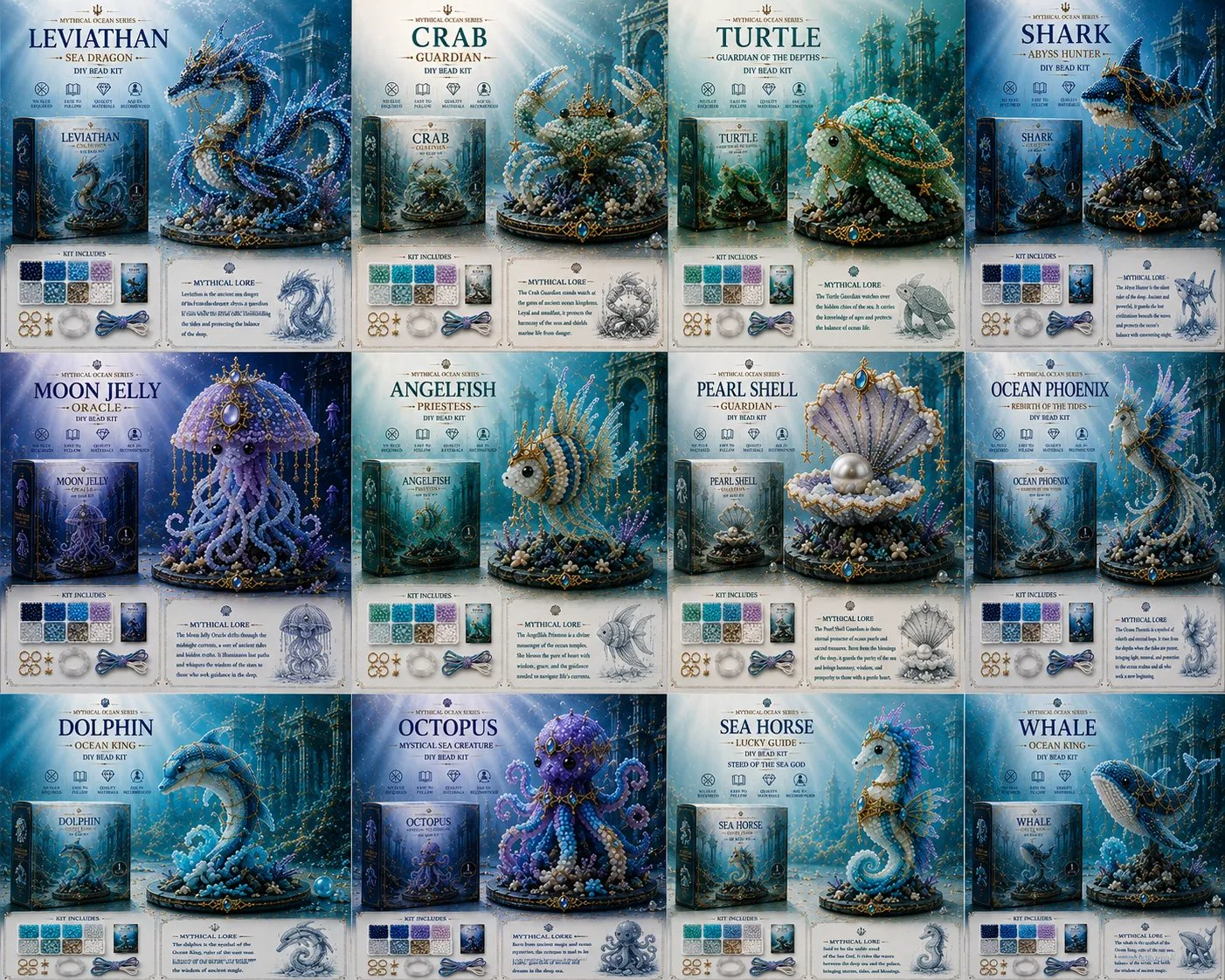 🔥Last Day Sale 50%🌊 Mythical Ocean DIY Bead Kit