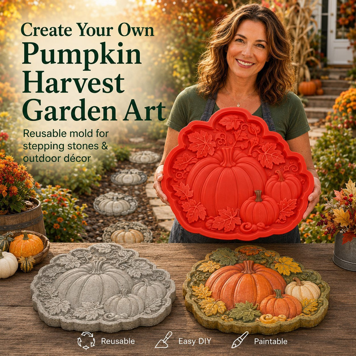 💥 LAST DAY 50% OFF - 🌻Reusable Sunflower Stepping Stone Mold