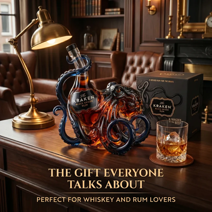 🔥Last Day Sale 50% OFF🥃The Kraken Black Spiced Rum Octopus Whiskey Bottle