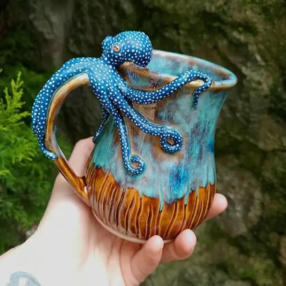 🔥Last Day Sale 50% OFF🔥Tentacle Tales Mug – Limited Handmade Octopus Ceramic Coffee Cup
