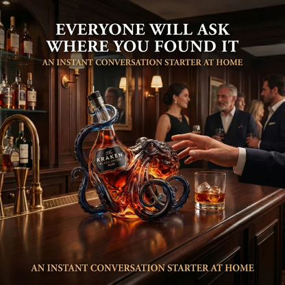 🔥Last Day Sale 50% OFF🥃The Kraken Black Spiced Rum Octopus Whiskey Bottle