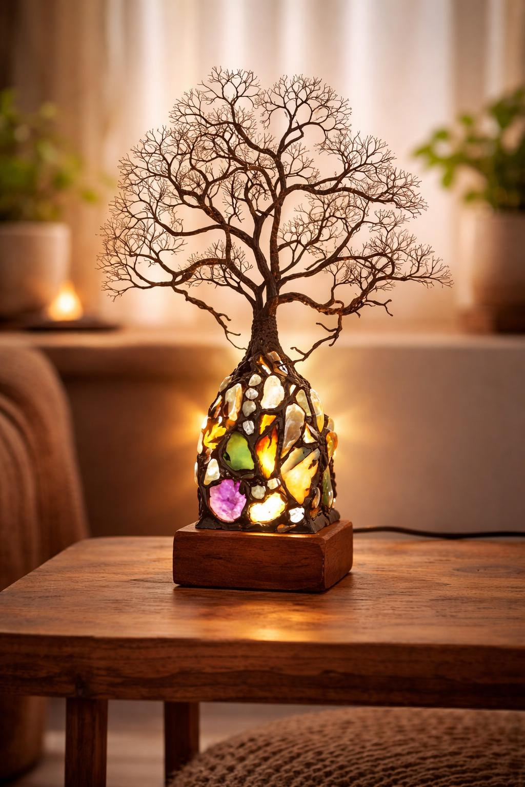 🔥Last Day Sale 50%✨ Bring Positive Energy & Peace Into Your Home With This Stunning Crystal Tree Lamp