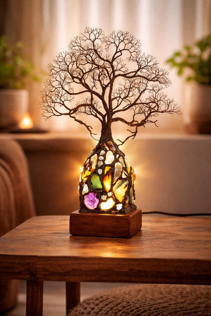 🔥Last Day Sale 50%✨ Bring Positive Energy & Peace Into Your Home With This Stunning Crystal Tree Lamp