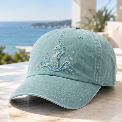 🔥 Last Day 50% OFF – 🌊Ocean Spirit Embroidered Washed Baseball Cap