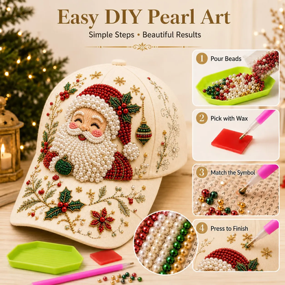 LAST DAY 50% OFF🎅🎁 Premium Christmas Beaded Hat DIY Kit
