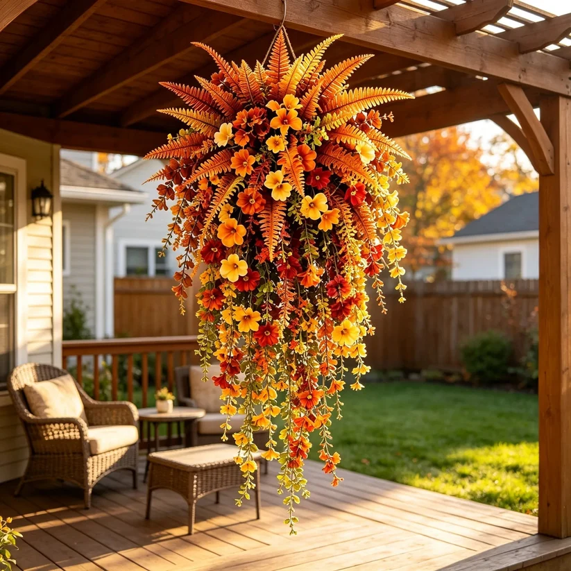 🔥 Fall Early Bird Sale | 50% OFF🍂ARTIFICIAL FALL HARVEST HANGING BASKET - AUTUMN PORCH & DOOR DECORATION