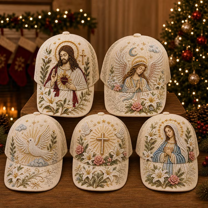 LAST DAY 50% OFF✝️🧢 Premium Christian Faith Beaded Hat DIY Kit | Luxury Flocked Canvas with Scratch-Resistant Non-Fading Pearl Beads DIY Handmade Devotional Cap Decor 🕊️