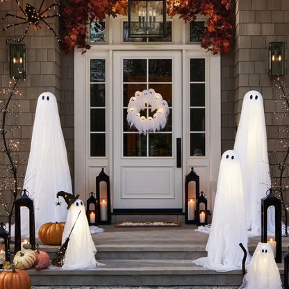 🔥Last Day 50% OFF 👻Halloween Glowing Ghost Wreath