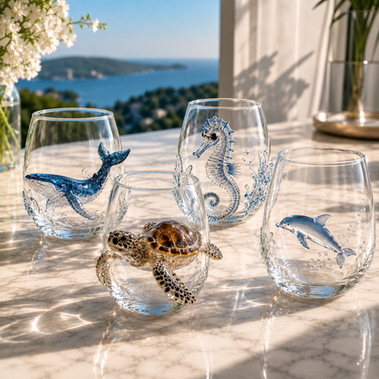 🔥Last Day 49% OFF-🌊Artisanal Blue Ringed Octopus Glassware