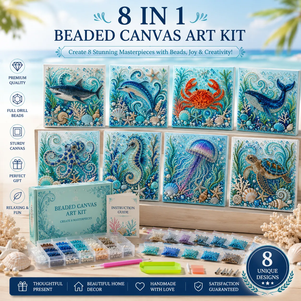 🔥Last Day 50% OFF - 🌊✨Ocean Theme Pearl Art DIY Kit