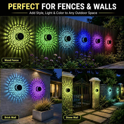 🔥Last Day Sale 50% OFF💖Seven-Color Changing Solar Mandala Projection Wall Light