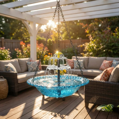🔥Last Day Sale 50% OFF🦜Solar Cascade Hanging Bird Bath Fountain
