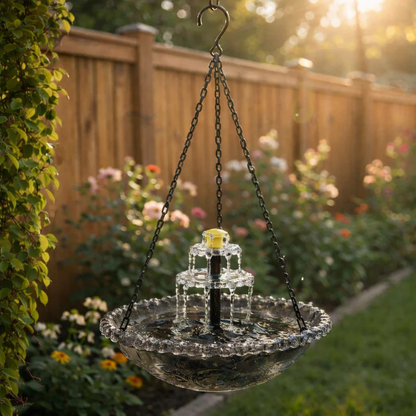 🔥Last Day Sale 50% OFF🦜Solar Cascade Hanging Bird Bath Fountain