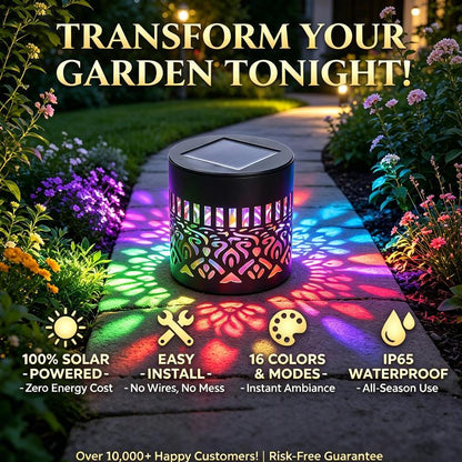 🔥Last Day Sale 50% OFF💖Seven-Color Changing Solar Mandala Projection Wall Light