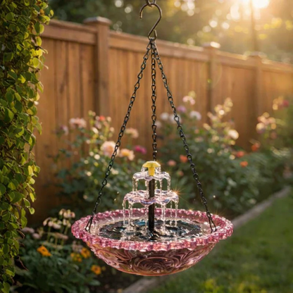 🔥Last Day Sale 50% OFF🦜Solar Cascade Hanging Bird Bath Fountain