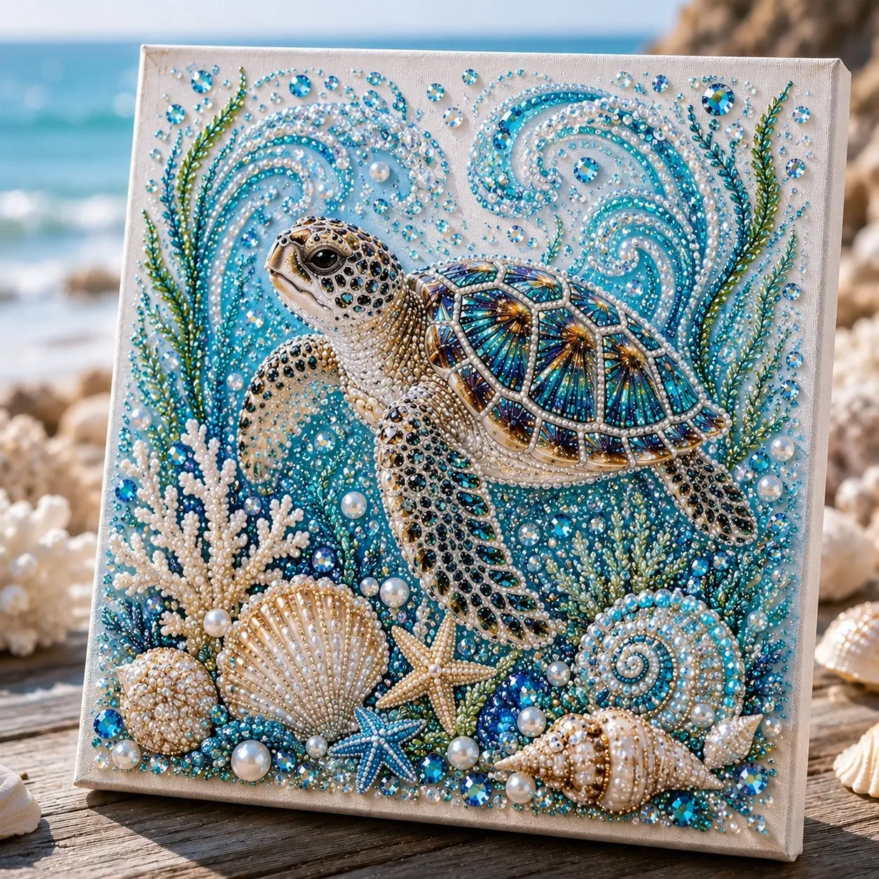 🔥Last Day 50% OFF - 🌊✨Ocean Theme Pearl Art DIY Kit