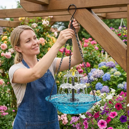 🔥Last Day Sale 50% OFF🦜Solar Cascade Hanging Bird Bath Fountain