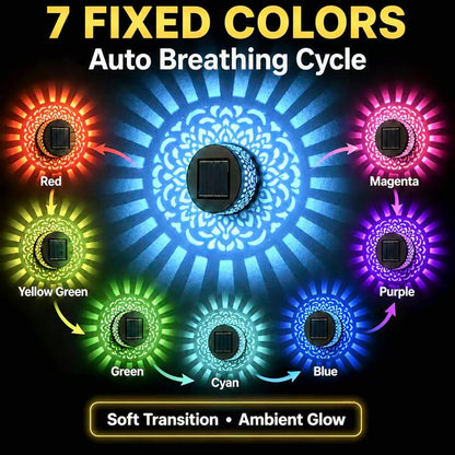 🔥Last Day Sale 50% OFF💖Seven-Color Changing Solar Mandala Projection Wall Light